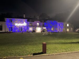 Gilwell Park Scarefest 2025 Main Building Illuminations White House