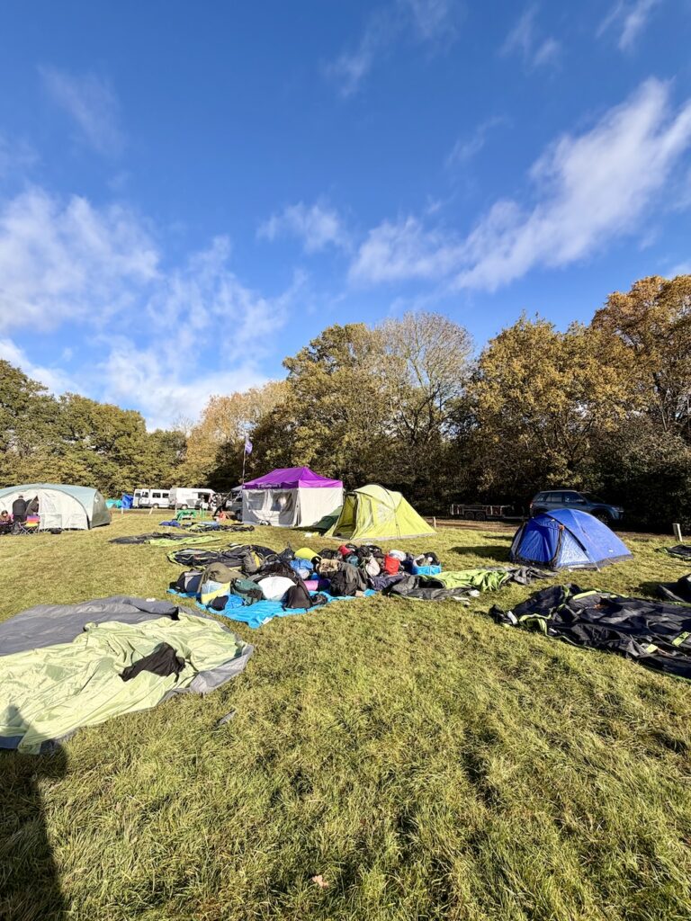 Scouts Campsite Layout at Autumn Camp 2025 – 41st Epping Forest Scouts